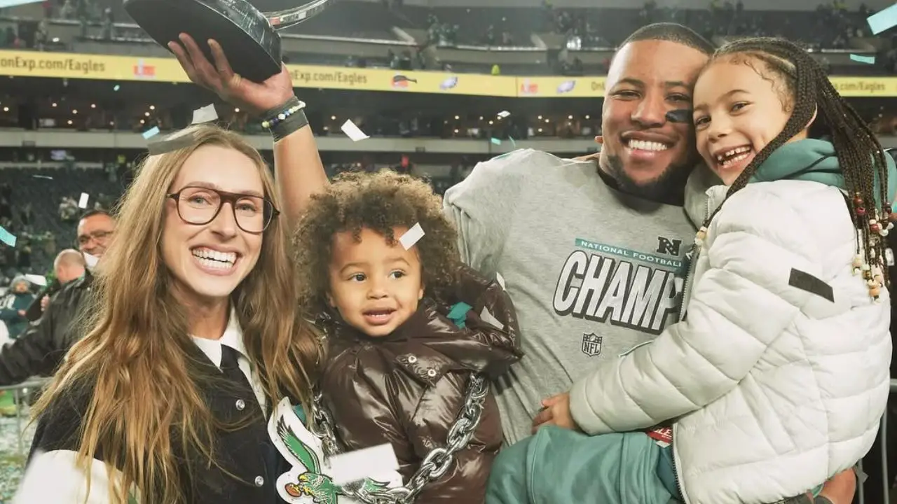 saquon barkley wife and kids in 2025.