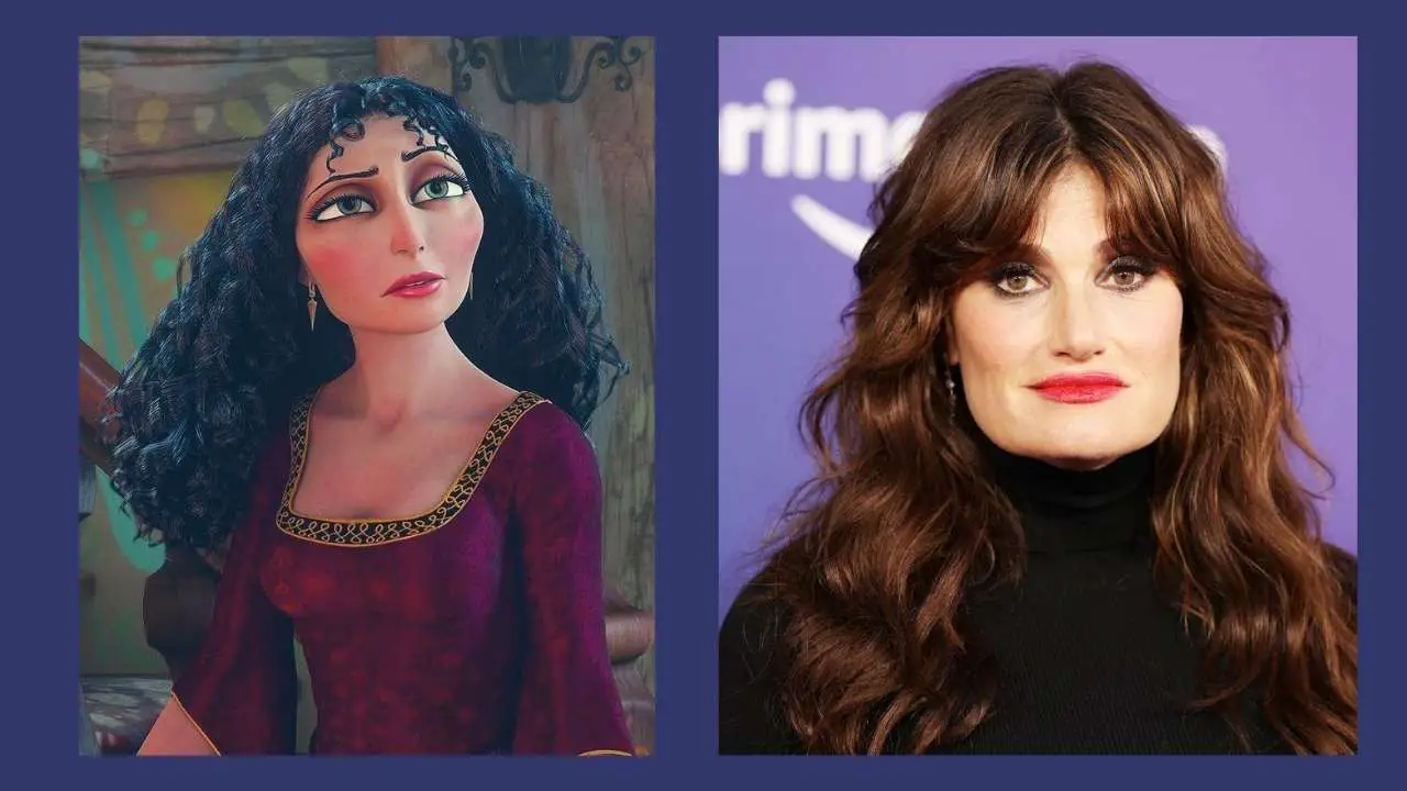 tangled 2023 cast idina menzel as the mother gothel