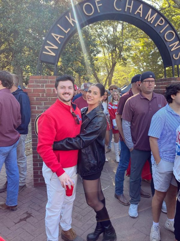 Madison Scarpino with her boyfriend, Calvin Wright.